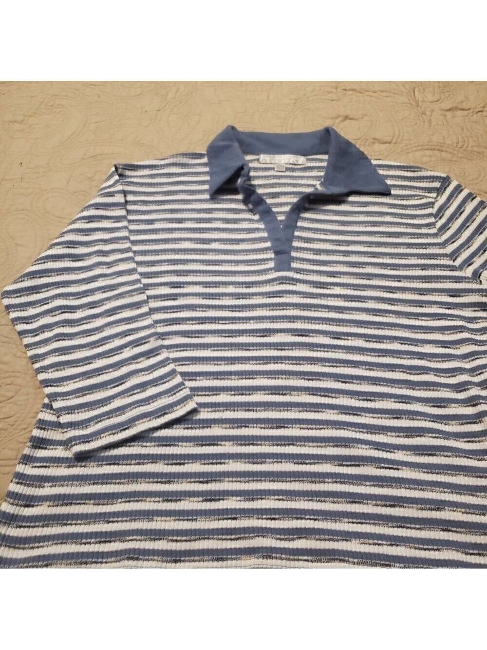 Vintage 90s Carolyn Taylor 3/4 Sleeve Top